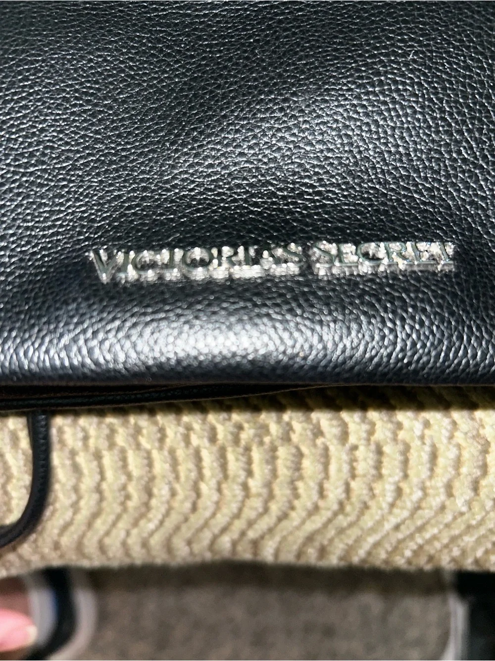 Victoria's Secret Black Fringe Drawstring Backpack - Picture 4 of 5